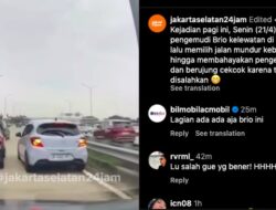 “Ditegur Nggak Terima, Viral Brio Mundur di Tol: Kiri Kan Lebar?”