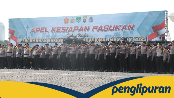 13.701 Polisi Jaga Aman Monas Saat Peringatan Hari Buruh