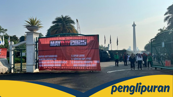 Ribuan Massa Peringati May Day di Monas, Tuntutan Adil Tenagakerja Meninggi