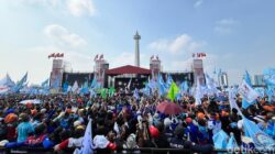 Puan hingga Airlangga Hadiri Perayaan Hari Buruh di Monas, Solidaritas Menteri dengan Para Pekerja!