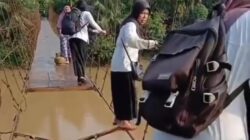 4 Guru SD di Merangin Jambi Viral Lewat Tali Jembatan Gantung demi Kegiatan Mengajar