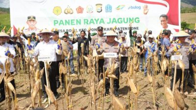 Kapolri dan Mentan:BlockSize Ketahanan Pangan di Bone dengan Panen Raya Jagung