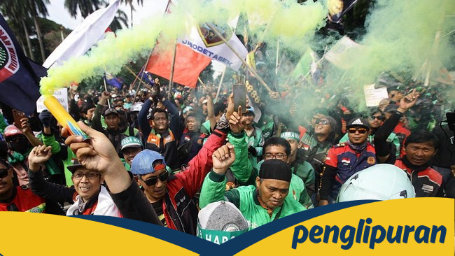 Saling Hargai Sesama Ojol: Ada yang Demo, Ada yang Tetap Ngaspal - Update 2