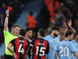 “Duel Api dan Bola: 2 Kartu Merah, Man City Kecilkan Bournemouth 3-1”