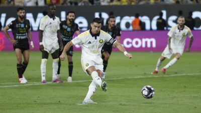 Ronaldo dan Reaksi Mengejutkan Usai Cetak Gol di Kandang Al Nassr