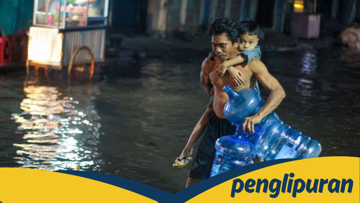Banjir Rob Menerjang 2 RT di Penjaringan, Ketinggian Air 55 Cm