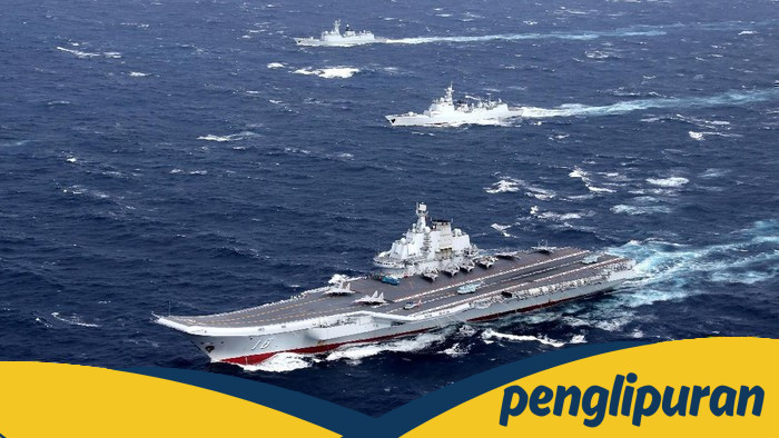 Tegang! China Kerahkan 2 Kapal Induk-Puluhan Kapal Militer ke Dekat Taiwan - Update 2