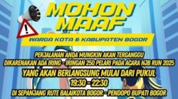 Malam Ini, Ada Event Lari dari Kota ke Bogor! Rute Ini Rawan Keblokade
