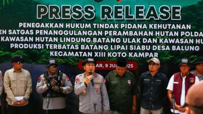Ribuan Hutan Lindung Dihancurkan, Polda Riau Tegakkan Hukum untuk 4 Tersangka