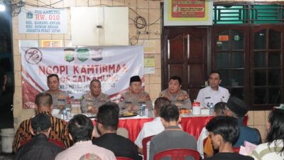 ‘Ngopi’ Bersama Polda Metro, Warga Jakpus Dikukuhkan Jaga Kamtibmas
