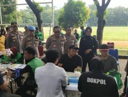 Ratusan Ojol Antusias, Polres Jaksel Berikan Pemeriksaan Kesehatan Gratis
