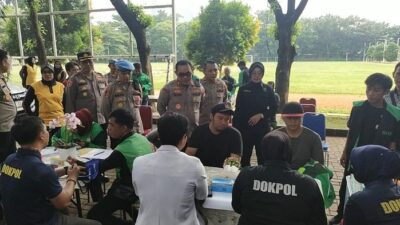 Ratusan Ojol Antusias, Polres Jaksel Berikan Pemeriksaan Kesehatan Gratis