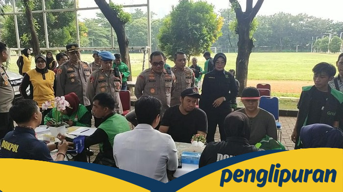 Ratusan Ojol Antusias, Polres Jaksel Berikan Pemeriksaan Kesehatan Gratis