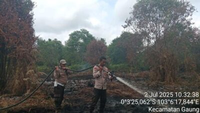 Polisi Tangkap Pelaku Kebakaran 5 Ha Lahan di Inhil