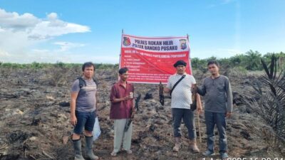 Puntung Rokok Bikin Lahan di Rohil Terbakar, Poniran Gagal Lari dari Polisi