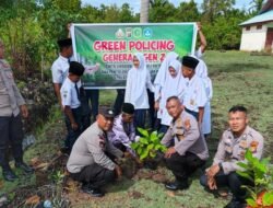 **Dukung Green Policing, Siswa TK hingga SMA di Meranti Tanam Pohon untuk Pelestarian Lingkungan**