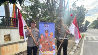 Polres Kuansing Bersama Warga, Syukur Merah Putih jelang HUT RI Ke-80