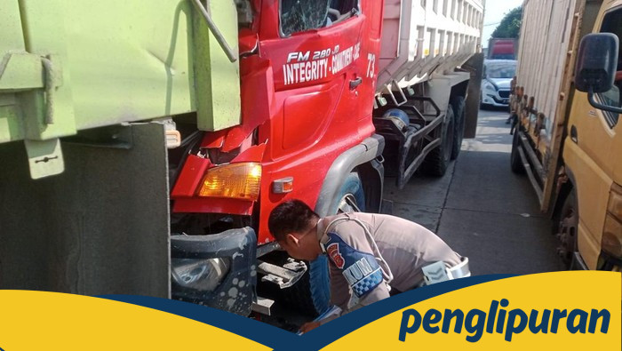Kecelakaan Beruntun Truk di Parung Bogor, 1 Sopir Terluka - Update 1