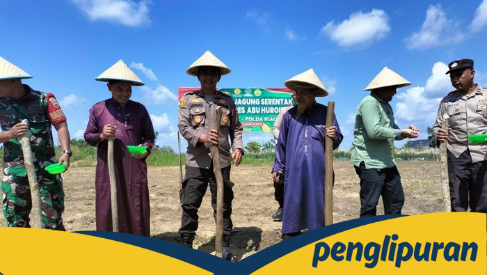 Dukung Asta Cita, Polres Siak dan Forkopimcam Tanam Jagung di Lahan Ponpes - Alternatif 1