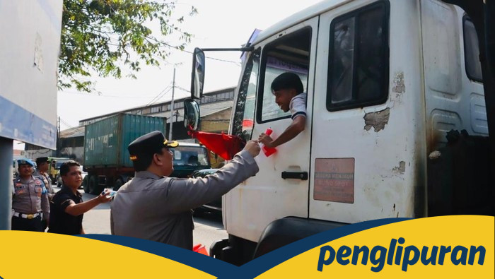 Polres Pelabuhan Priok Berikan Bendera, Sambut HUT RI ke-80 dengan Soliditas