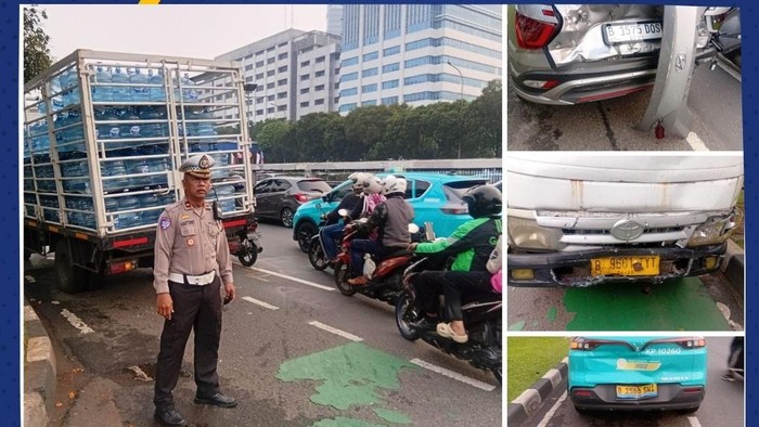 Kecelakaan Beruntun di Depan DPR Arah Slipi, Lalin Macet dan Ribuan Pengendara Terjebak!