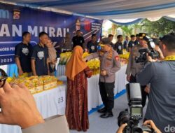 Kapolri Listyo Sigit Prabowo Cek Gerakan Pangan Murah Banten, Warga Bersorak Syukur