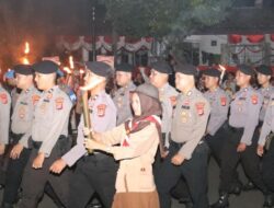 Polda Banten Pawai Obor di Kota Serang untuk Sambut HUT ke-80 RI – Update 1