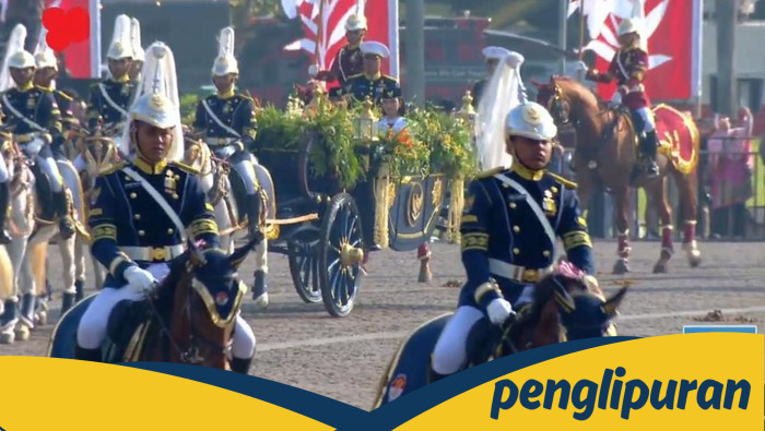 Kirab Merah Putih, Bendera Dibawa dengan Kereta Kencana Garuda Prabayaksa - Update 1