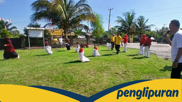 Lomba Makan Kerupuk hingga Balap Karung, Polsek Dumai Gelar Kegiatan Seru di HUT RI