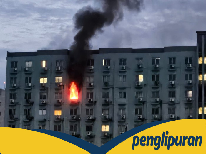 Api Menyapu Apartemen Jakbar, Asap Hitam Menerpa Langit