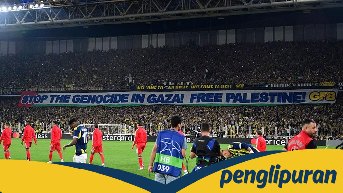 Spanduk Free Palestina dari Ultras Fenerbahce, Simbol Solidaritas yang Mengguncang Liga Champions