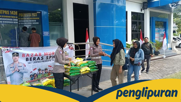 Polresta Pati Gelar Gerakan Pangan Murah, Salurkan 6 Ton Beras untuk Warga - Update 1