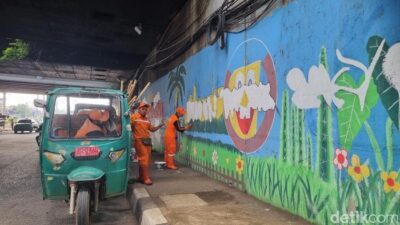 Cat Putih Menutup Suara Demo di Mural DPR