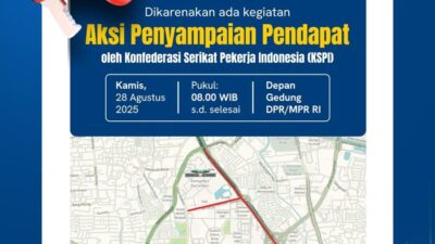 Demo Buruh Hari Ini, Polisi Imbau Masyarakat Hindari Jalan di Sekitar DPR RI