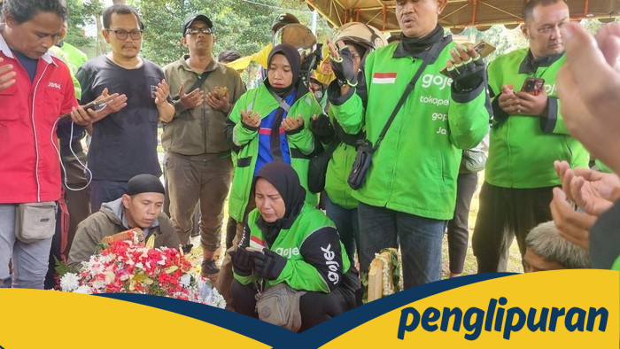 Tangis Haru Rekan Ojol di Pusara Affan Kurniawan, Korban Rantis Brimob yang Menyedot Perhatian