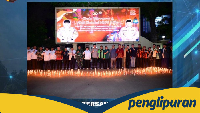 Polda Jambi Gelar Doa Bersama-Aksi Damai 1.000 Lilin Bareng Mahasiswa hingga Ojol, Solidaritas Menyala!
