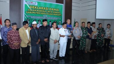 Warga Kepulauan Meranti Gelar Deklarasi Damai, Tolak Aksi Anarkis