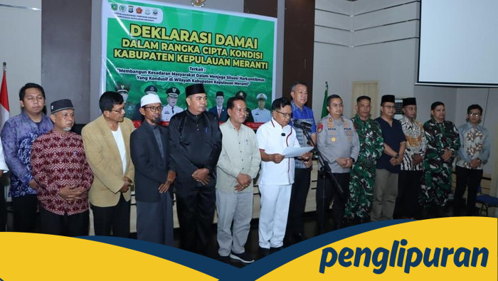 Warga Kepulauan Meranti Gelar Deklarasi Damai, Tolak Aksi Anarkis