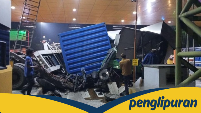 Truk Kontainer Ambruk, Kronologi Penabrakan GT Ciawi 2 hingga Gardu Tol Berantakan