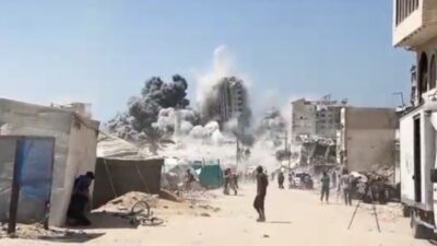 **Israel Kembali Serang Gedung Pencakar Langit di Gaza, Menara Soussi Jadi Sasaran**