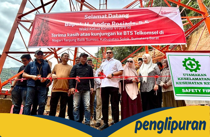 Andre Rosiade Resmikan BTS Telkomsel di Solok, Target 6 Tower Baru 2026 - Update 1