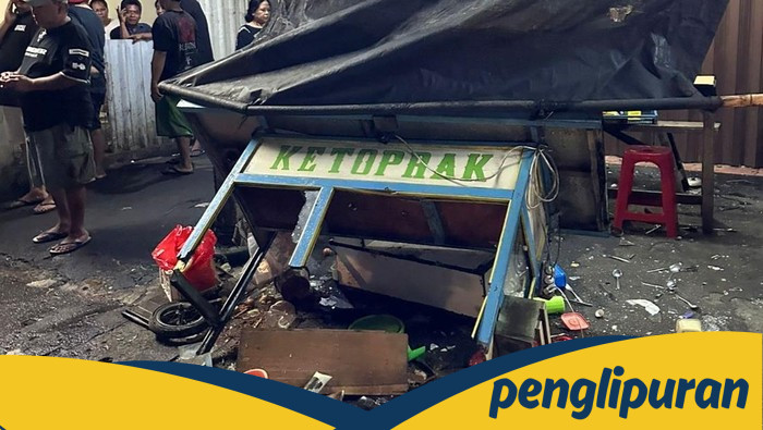 Depok Dalam Kericuhan, Pria Rusak Gerobak Penjual Ketoprak Karena Dituding Kurang Bayar!