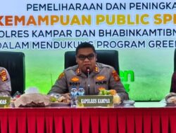 Bhabin di Kampar Latih Public Speaking, Dukung Program Green Policing