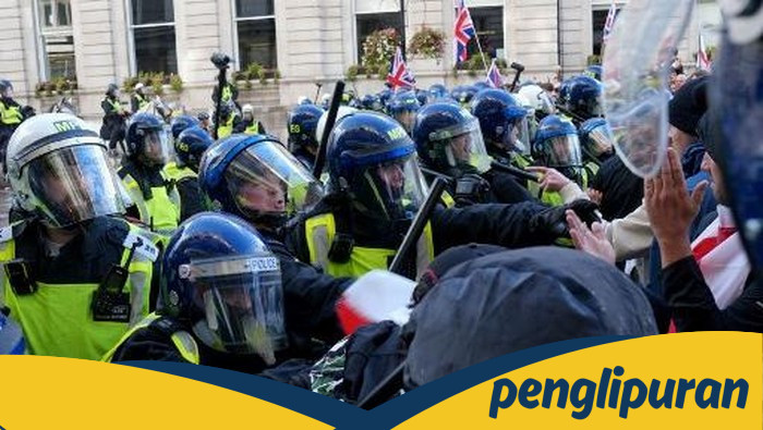 Demo di London Berdarah: 26 Polisi Terluka, 25 Pendemo Ditangkap dalam Aksi Kebakaran Sayap Kanan