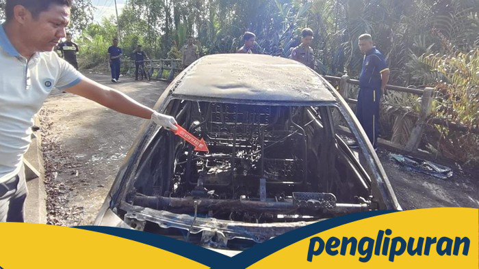 Polres Inhil Selidiki Kebakaran Mobil yang Makan Korban Pria dan Wanita