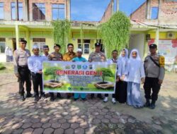 Polres Dumai Ajak Anak SD Menanam Pohon demi Bumi yang Lebih Hijau