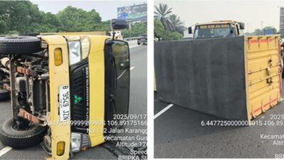 [Kronologi Kecelakaan Mengerikan di Tol Jagorawi: Mobil Boks Ditabrak Avanza lalu Terguling!]