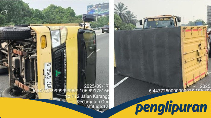 [Kronologi Kecelakaan Mengerikan di Tol Jagorawi: Mobil Boks Ditabrak Avanza lalu Terguling!]