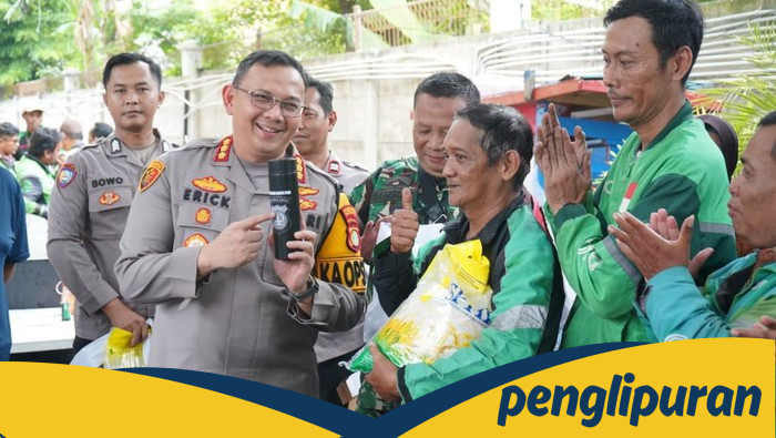 Jumat Peduli Bareng Ojol, Polres Jakut Beri Bantuan Sembako hingga Kesehatan - Alternatif 1