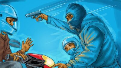 Detik-detik Komplotan Begal Bacok Pria di Bogor dan Rampas Motornya – Update 1